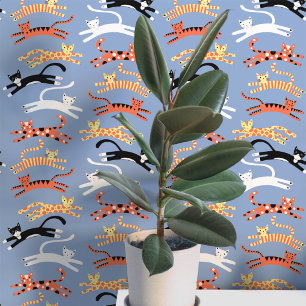 Fun Cat Pattern Wallpaper