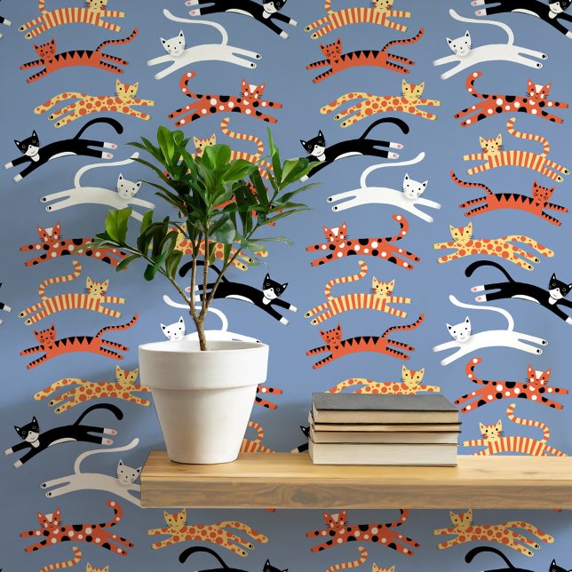 Fun Cat Pattern Wallpaper (Fun kitty cat wallpaper for animal lovers)