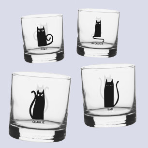 Fun Cat Personalised Unique Whiskey Glass