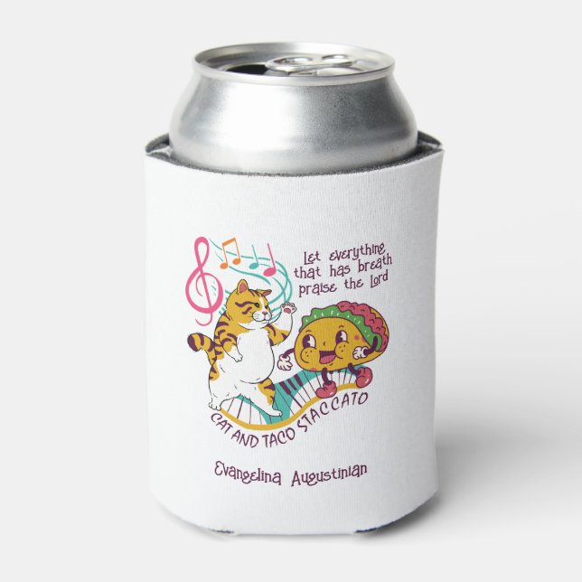 Fun CAT TACO STACCATO Christian Can Cooler (Can Front)