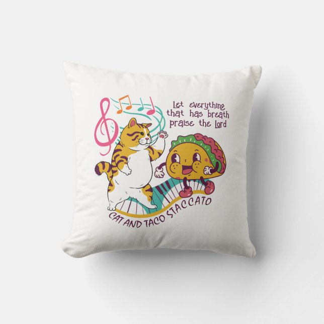 Fun CAT TACO STACCATO Cushion (Front)