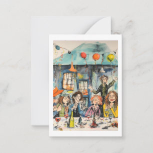 Fun, celebration illustration card