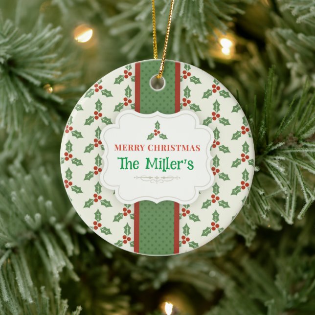 FUN! Ceramic Ornament - Personalised -Add Name (Tree)