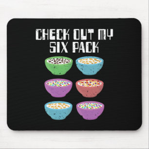 Fun Cereal Gym Breakfast Bowls Six Pack Workout Bo Mouse Pad