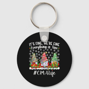 Fun Certified Medical Assistant Christmas CMA Xmas Key Ring