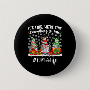 Fun Certified Medical Istant Christmas Cma Xmas Pa 6 Cm Round Badge