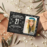 Fun Chalkboard Doodle Photo Surprise 21st Birthday Invitation<br><div class="desc">Fun modern chalkboard doodle photo 'Shhh... It's a Surprise' 21st Birthday Party Invitation! Simply upload a picture and customise the template with your own event details.</div>