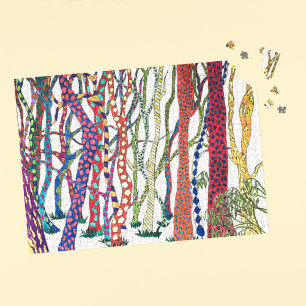 Fun Challenging Whimsical Colourful Crazy Forest  Jigsaw Puzzle