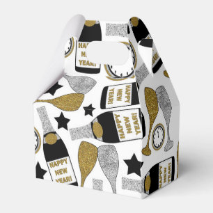 Fun champagne pattern party favour box