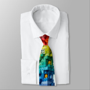 Fun characters Rainbow bricks Tie