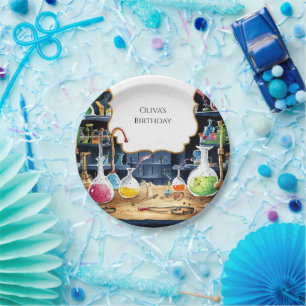 Fun Chemistry Lab Scientist Birthday Paper Plate