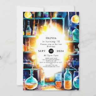  Fun Chemistry Scientist Birthday Invitation