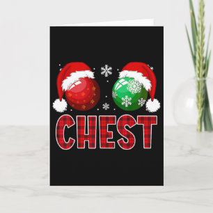 Fun Chest Nuts Christmas Shirt Matching Couple Che Card