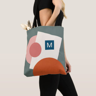 Fun Chic Abstract Geometric Circles Art Pattern Tote Bag