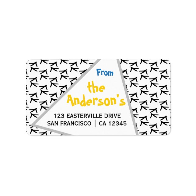 Fun Chicken Foot Print Label (Front)
