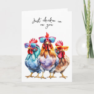 Fun Chickens Get Well Card