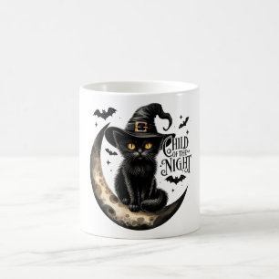 Fun Child of the Night Cat Halloween Coffee Mug