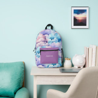 Fun Child Pastel Clouds Printed Backpack