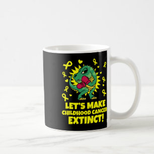 Fun Childhood Cancer Awareness Dinosaur Ribbon Chi Coffee Mug