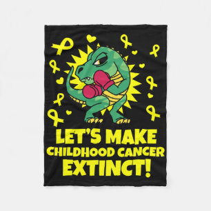 Fun Childhood Cancer Awareness Dinosaur Ribbon Chi Fleece Blanket