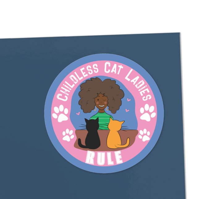 Fun Childless Cat Lady Rule Sticker (Creator Uploaded)