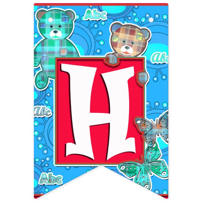 fun children's birthday party bunting  (Second Flag)