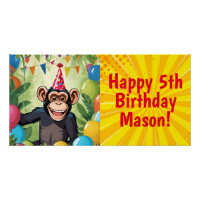 Fun Chimpanzee Kid's Wild Jungle Monkey Birthday