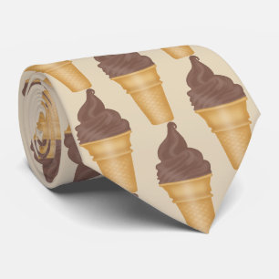 Fun Chocolate ice cream shop tiled tie