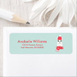 Fun Christmas Alpaca Return Address Label<br><div class="desc">Cute christmas themed alpaca design.</div>