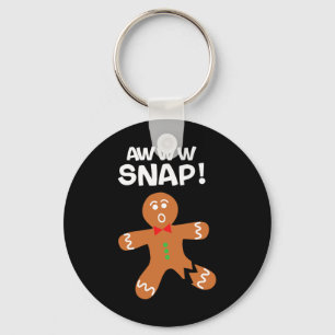 Fun Christmas Aw Snap Gingerbread Man Cookie Xmas Key Ring