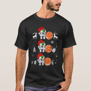 Fun Christmas Basketball Ho Ho Funny Xmas Sports S T-Shirt