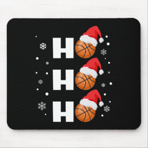 Fun Christmas Basketball Player Ho Ho Ho Sports Fa Mouse Pad