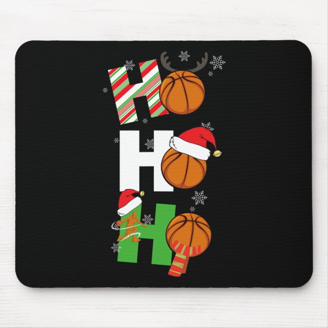 Fun Christmas Basketball Pyjamas Player Matching C Mouse Pad (Front)