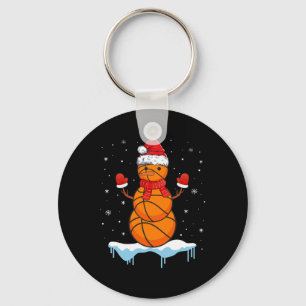 Fun Christmas Basketball Santa Snowman Key Ring