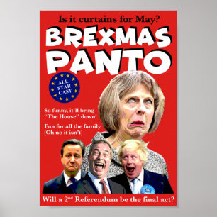 Fun Christmas BREXIT Pantomime poster parody: