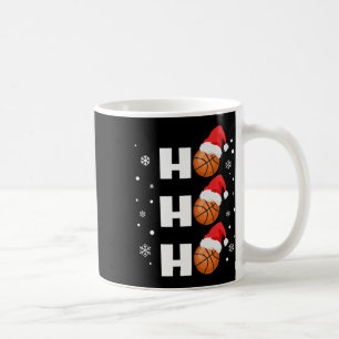 Fun Christmas Bysketbyll Player Ho Ho Ho Sports Fa Coffee Mug