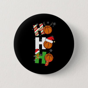 Fun Christmas Bysketbyll Pyjamas Player Matching C 6 Cm Round Badge