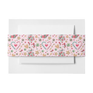 Fun Christmas Cookies and Candies Invitation Belly Band