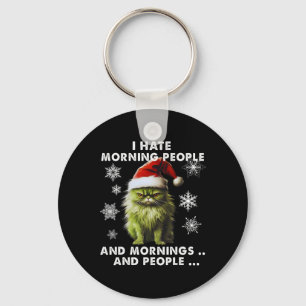 Fun Christmas Costume - I Hate Morning People - Ca Key Ring