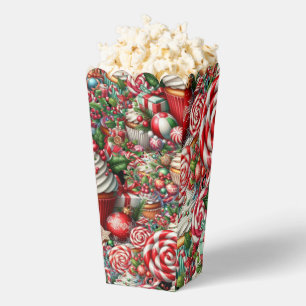 Fun Christmas Cupcakes Red Stripe Canes Favour Box