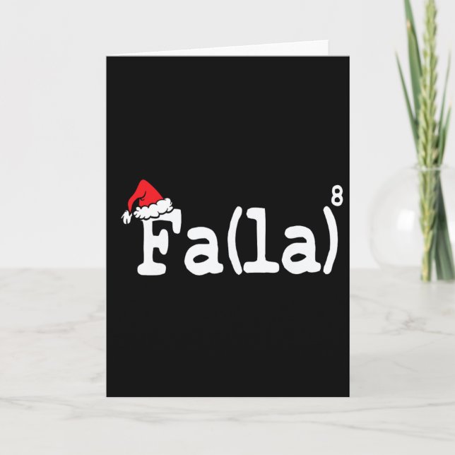 Fun Christmas Cute Math Fa La La La La  Card (Front)