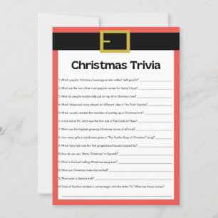 Fun Christmas Game - Not Editable -  Invitation