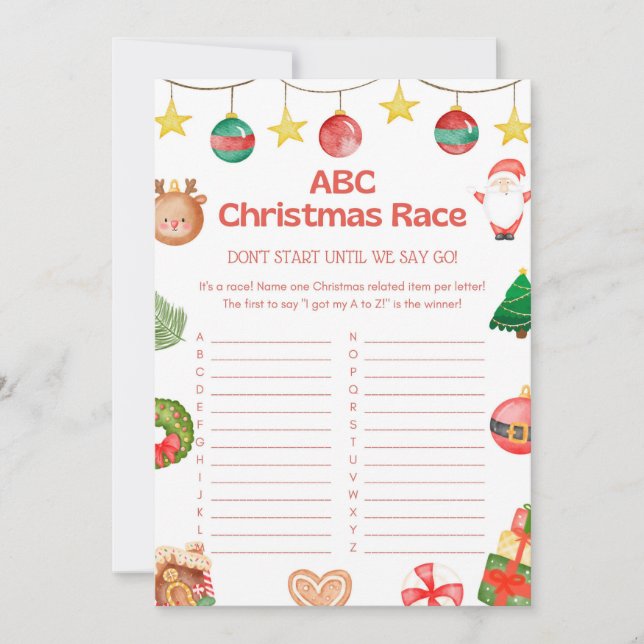 Fun Christmas Game - Not Editable -  Invitation (Front)