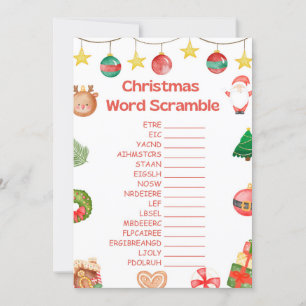 Fun Christmas Game - Not Editable -  Invitation