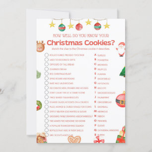 Fun Christmas Game - Not Editable -  Invitation
