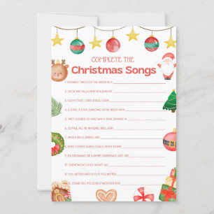 Fun Christmas Game - Not Editable -  Invitation