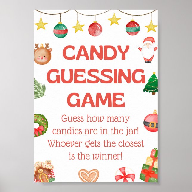 Fun Christmas Game - Not Editable Poster (Front)