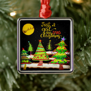 Fun Christmas Girl Quote Festive Inspirivity  Metal Ornament