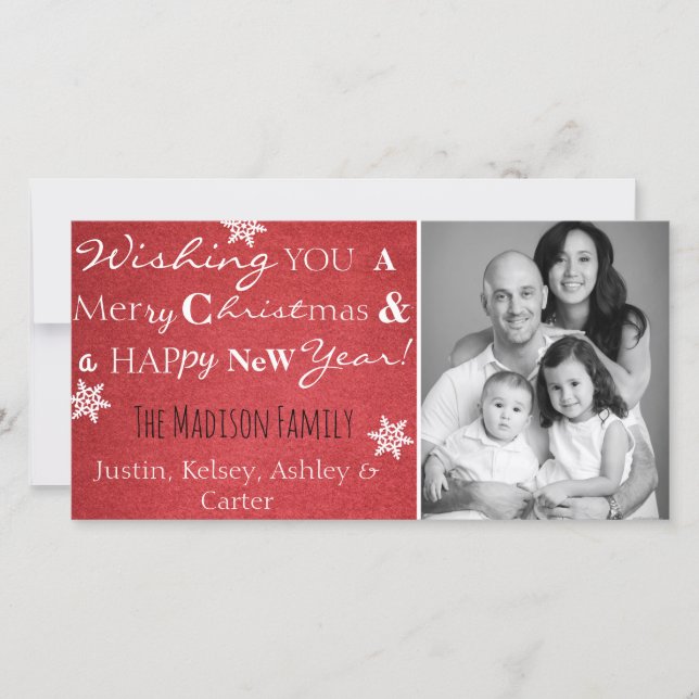 Fun Christmas Greetings Holiday Card (Front)