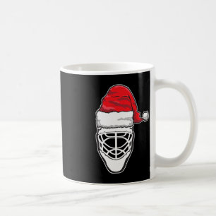 Fun Christmas Hockey Goalie Mask Santa Hat Xmas Gi Coffee Mug